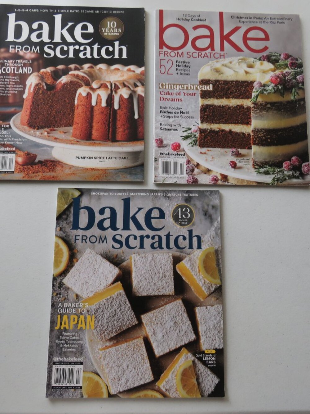 Bake From Scratch Magazines Japan, Scotland Holiday Favorite Recipes Lot of 3 #1